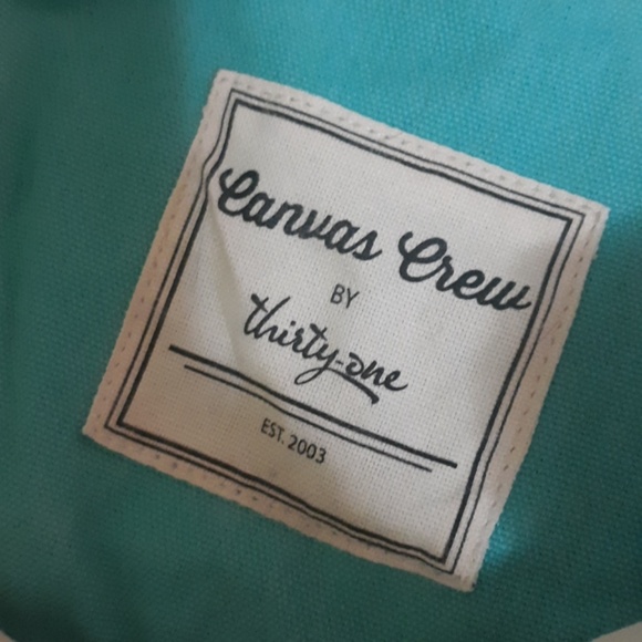 Thirty One Canvas Crew Tote *like new* - Picture 5 of 6